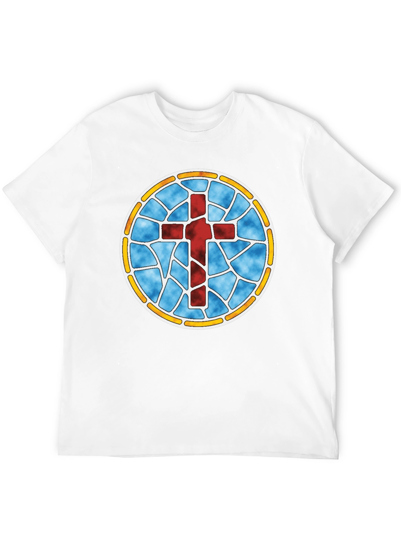 Stained Glass Cross Graphic Tee