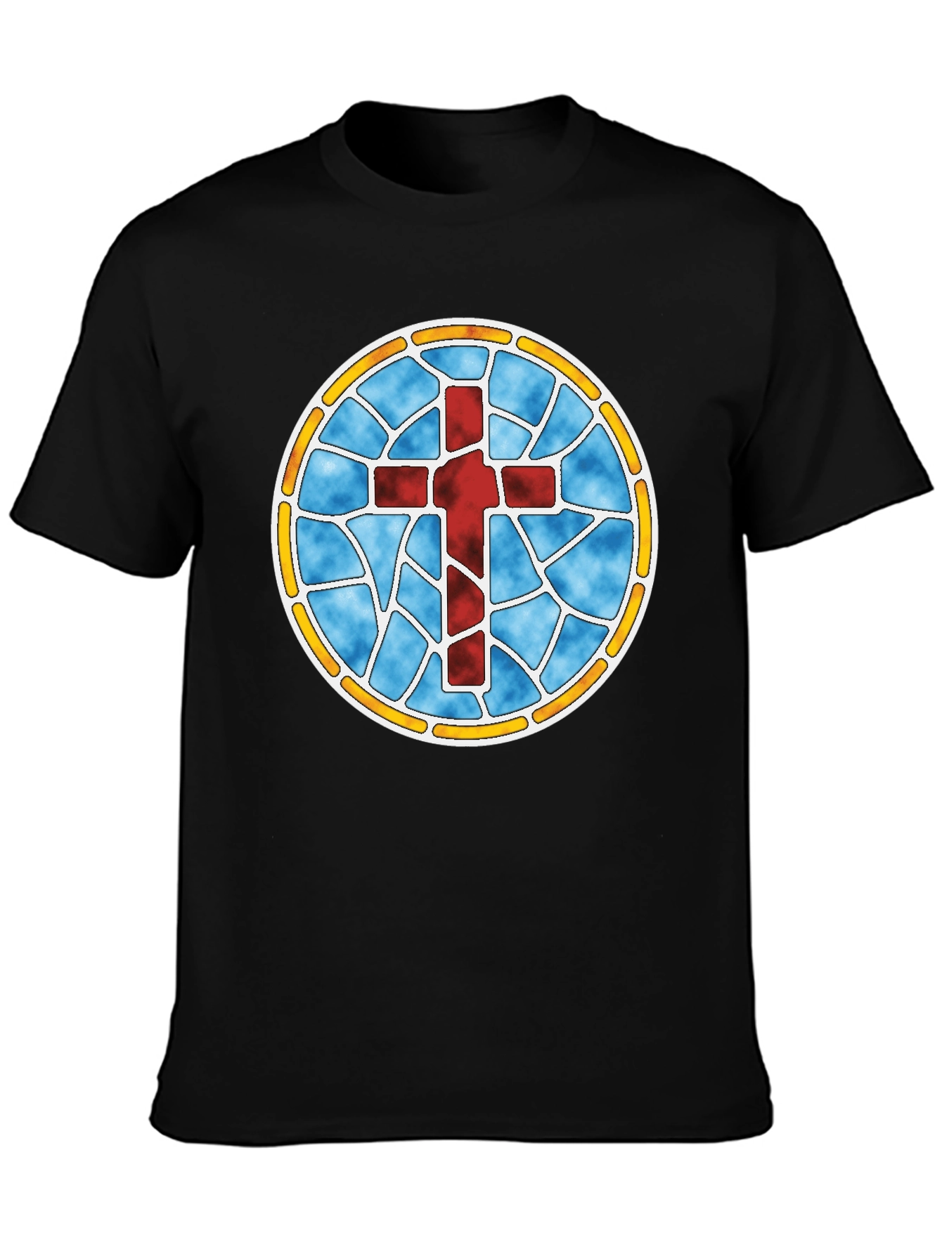Stained Glass Cross Graphic Tee