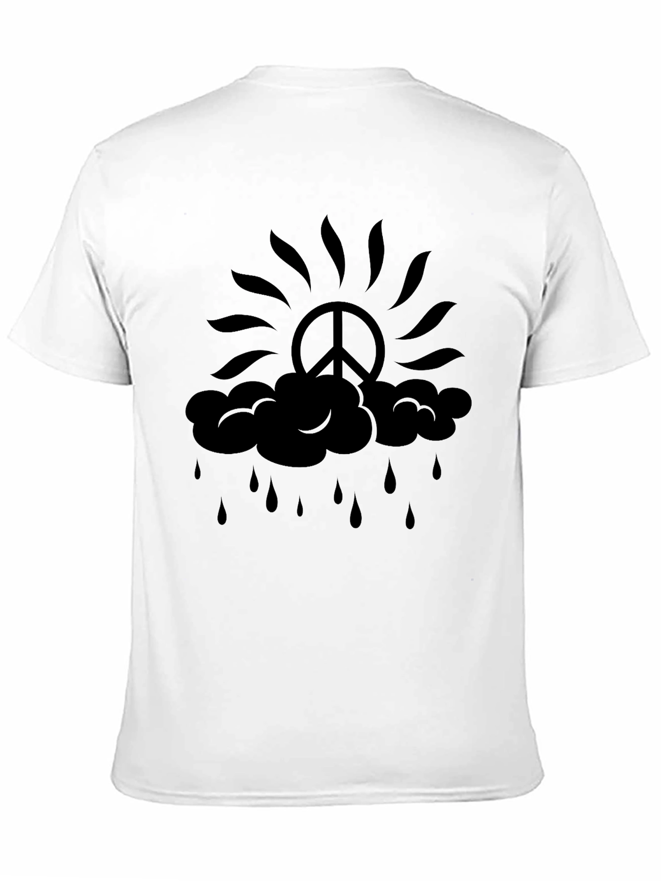 Peace Sign Sun Rain Graphic Tee