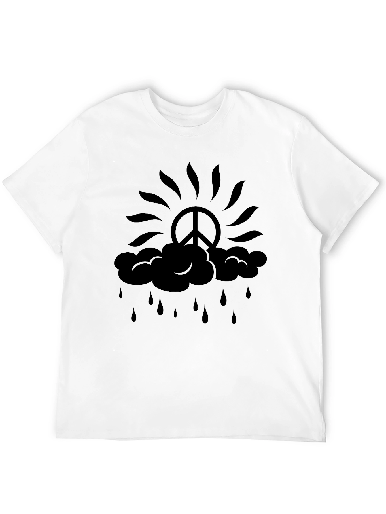 Peace Sign Sun Rain Graphic Tee
