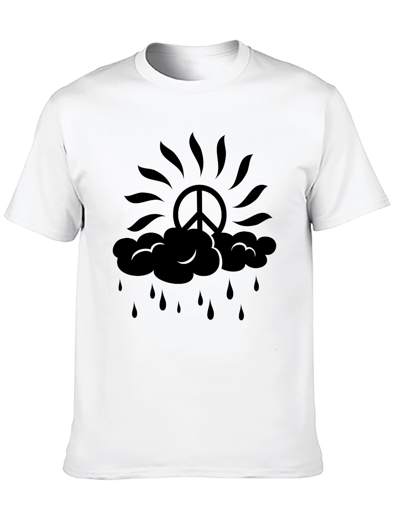 Peace Sign Sun Rain Graphic Tee