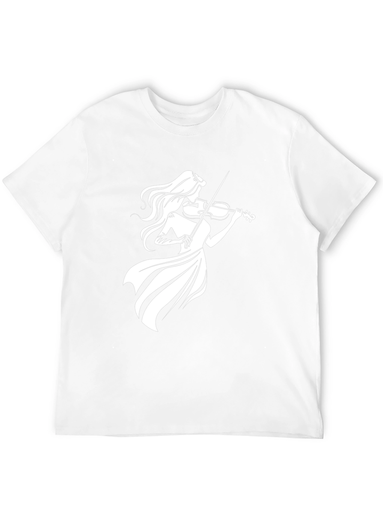Violinist Graphic Tee - Black Cotton T-Shirt