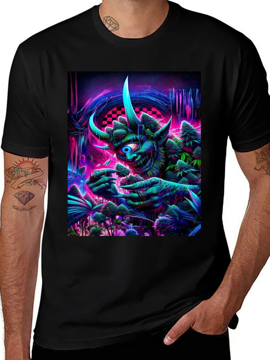 Psychedelic Monster Graphic T-Shirt