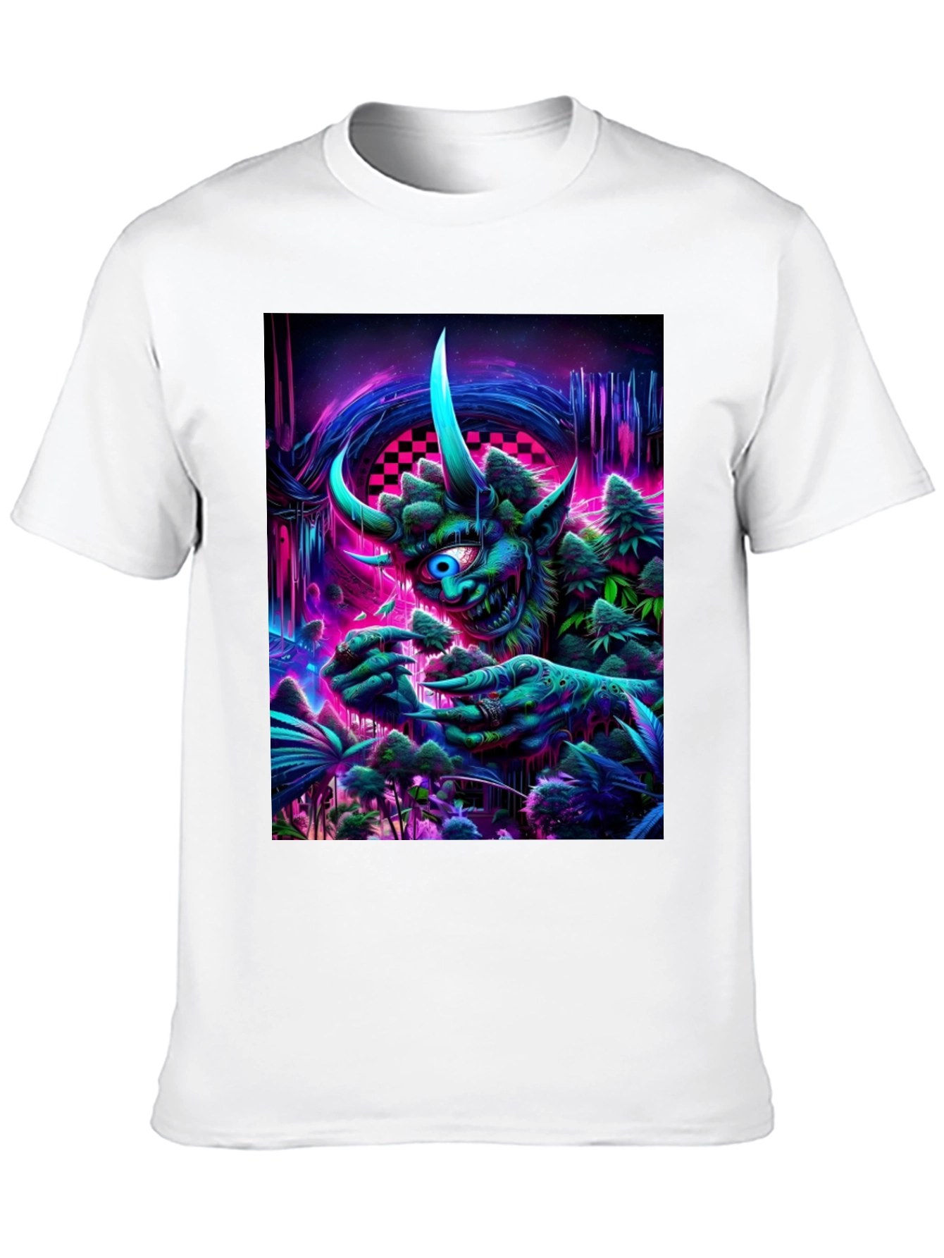 Psychedelic Monster Graphic T-Shirt