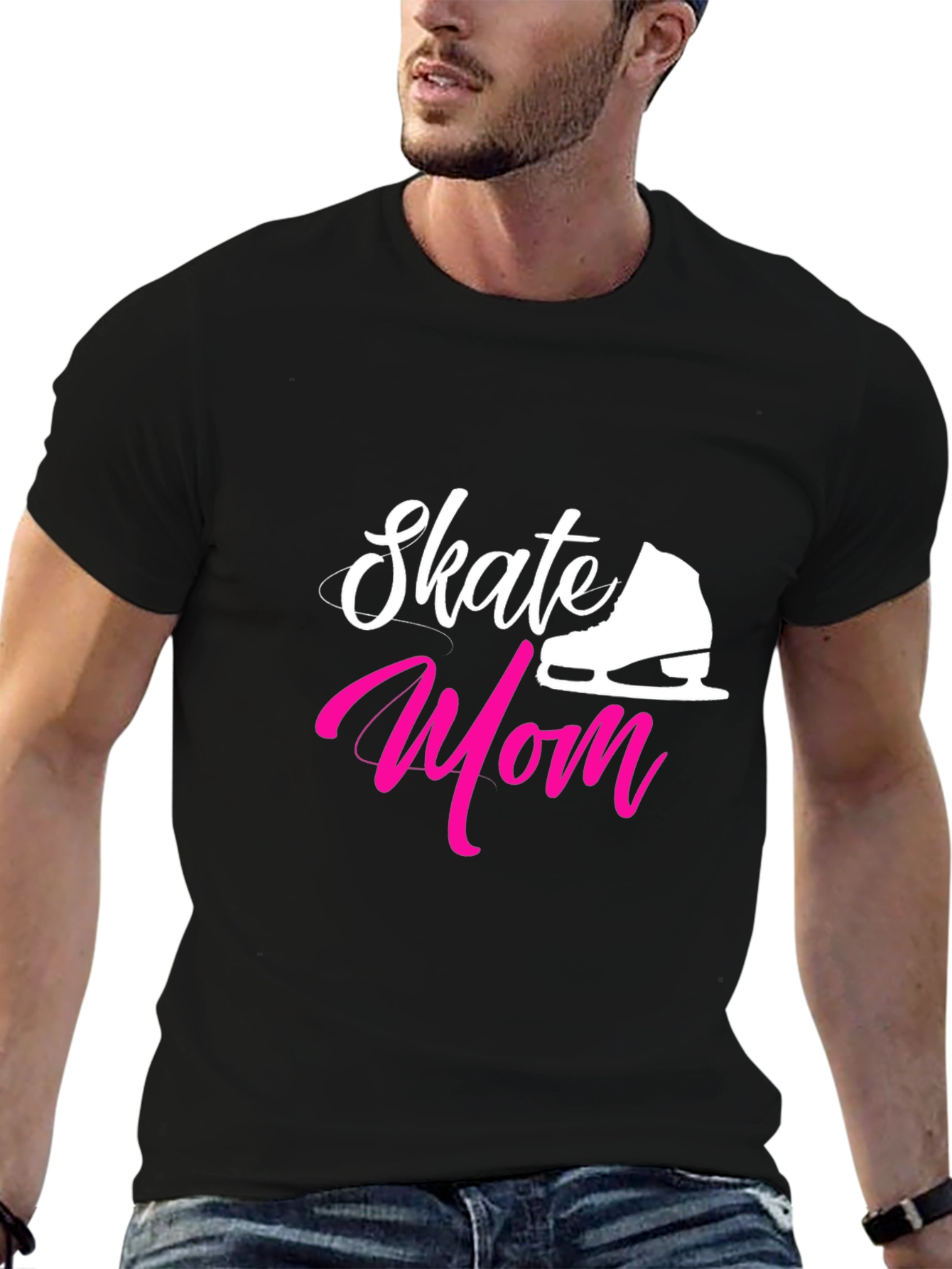 Skate Mom Graphic Tee - Black Cotton Blend