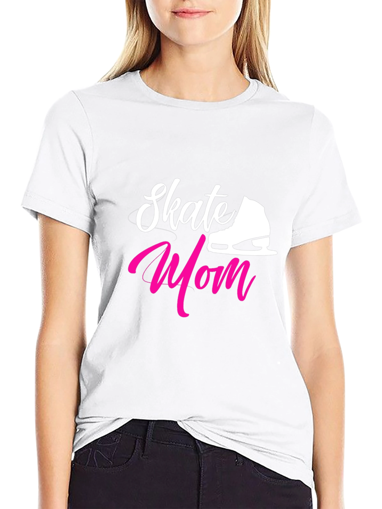 Skate Mom Graphic Tee - Black Cotton Blend
