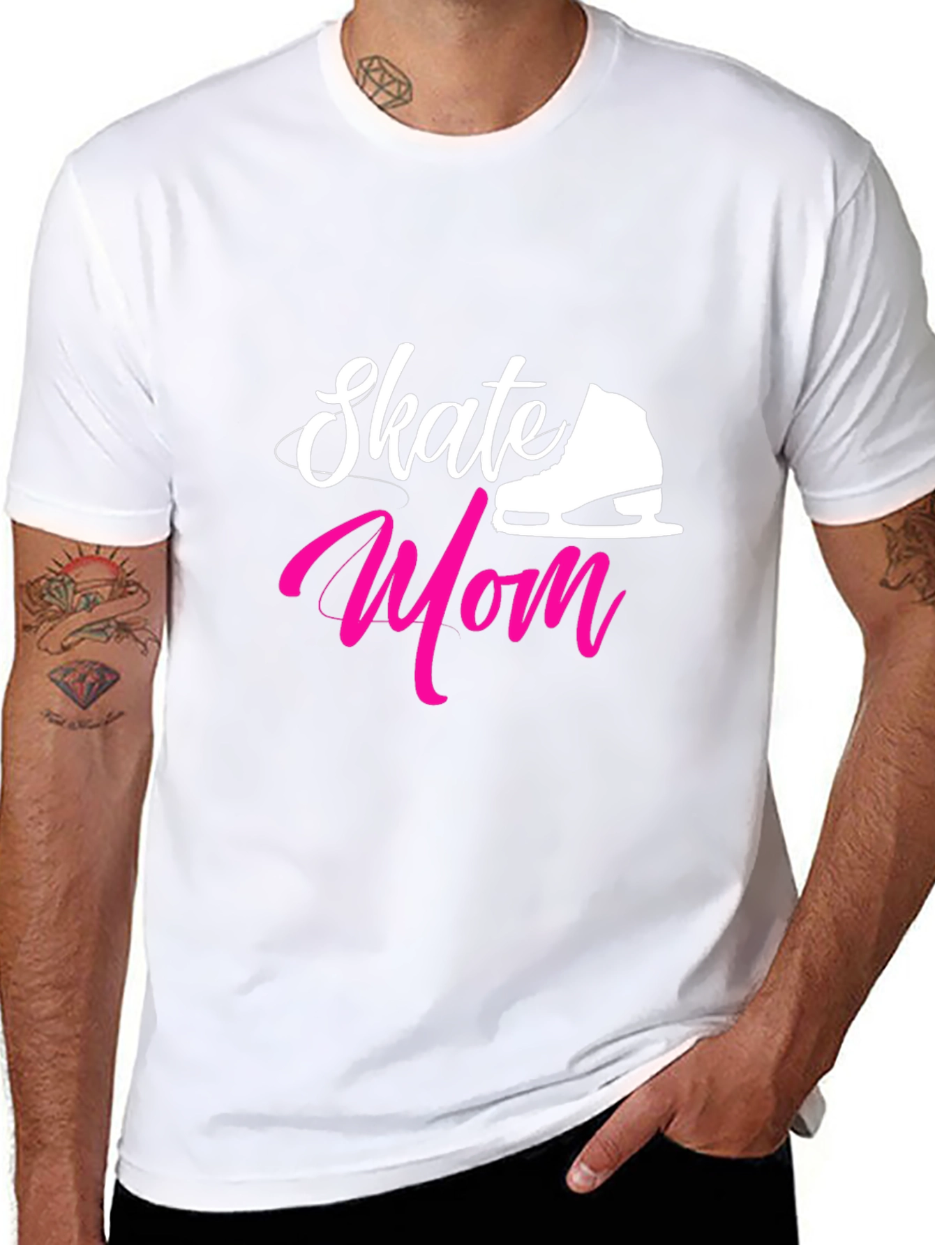 Skate Mom Graphic Tee - Black Cotton Blend