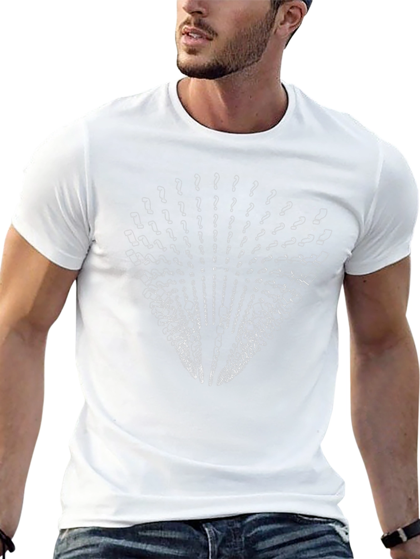 Abstract Question Mark Graphic Tee