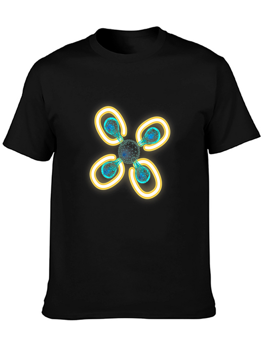 Geometric Floral Tee - Modern Design