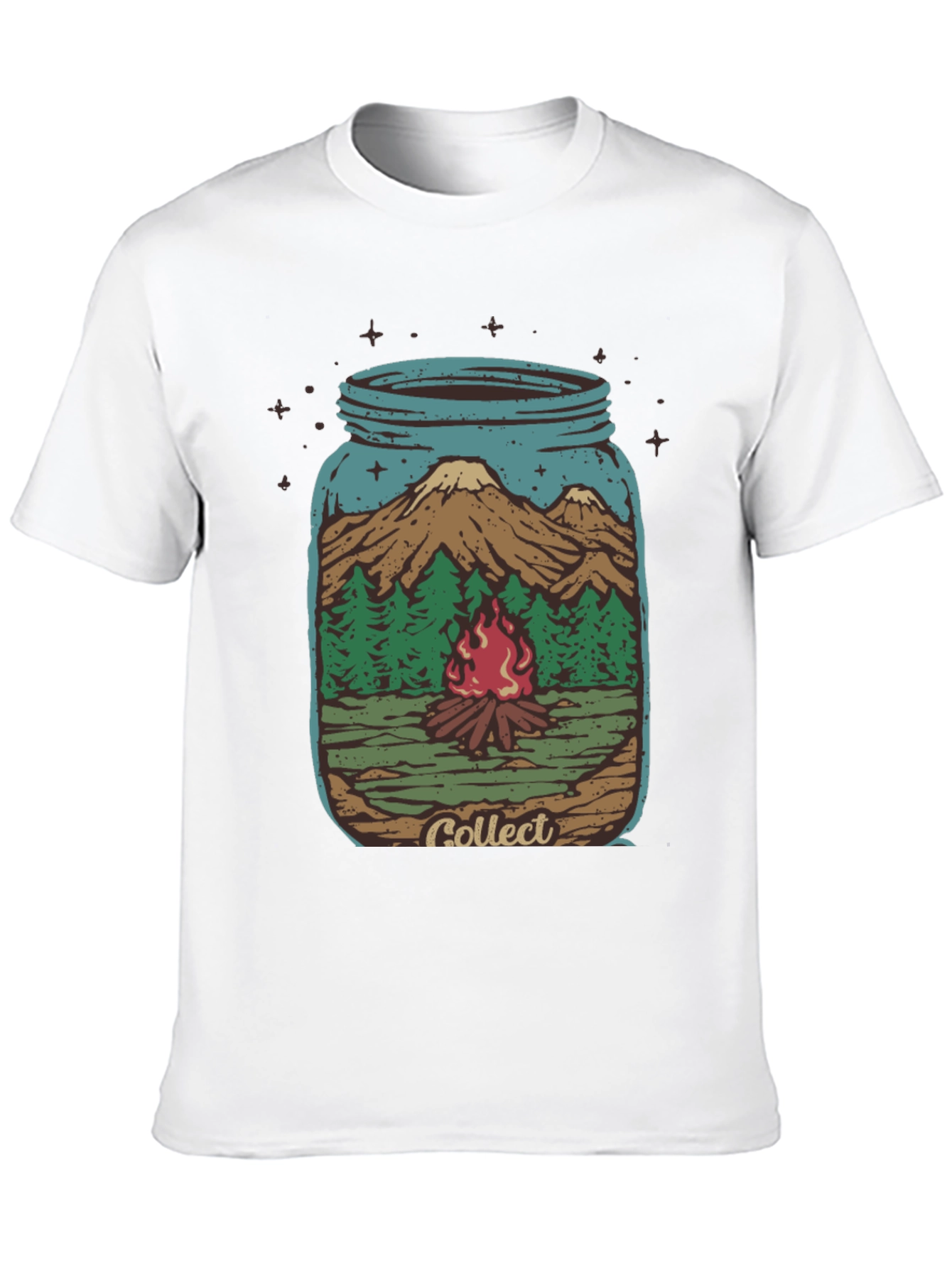 Camping Jar Graphic T-Shirt - Black