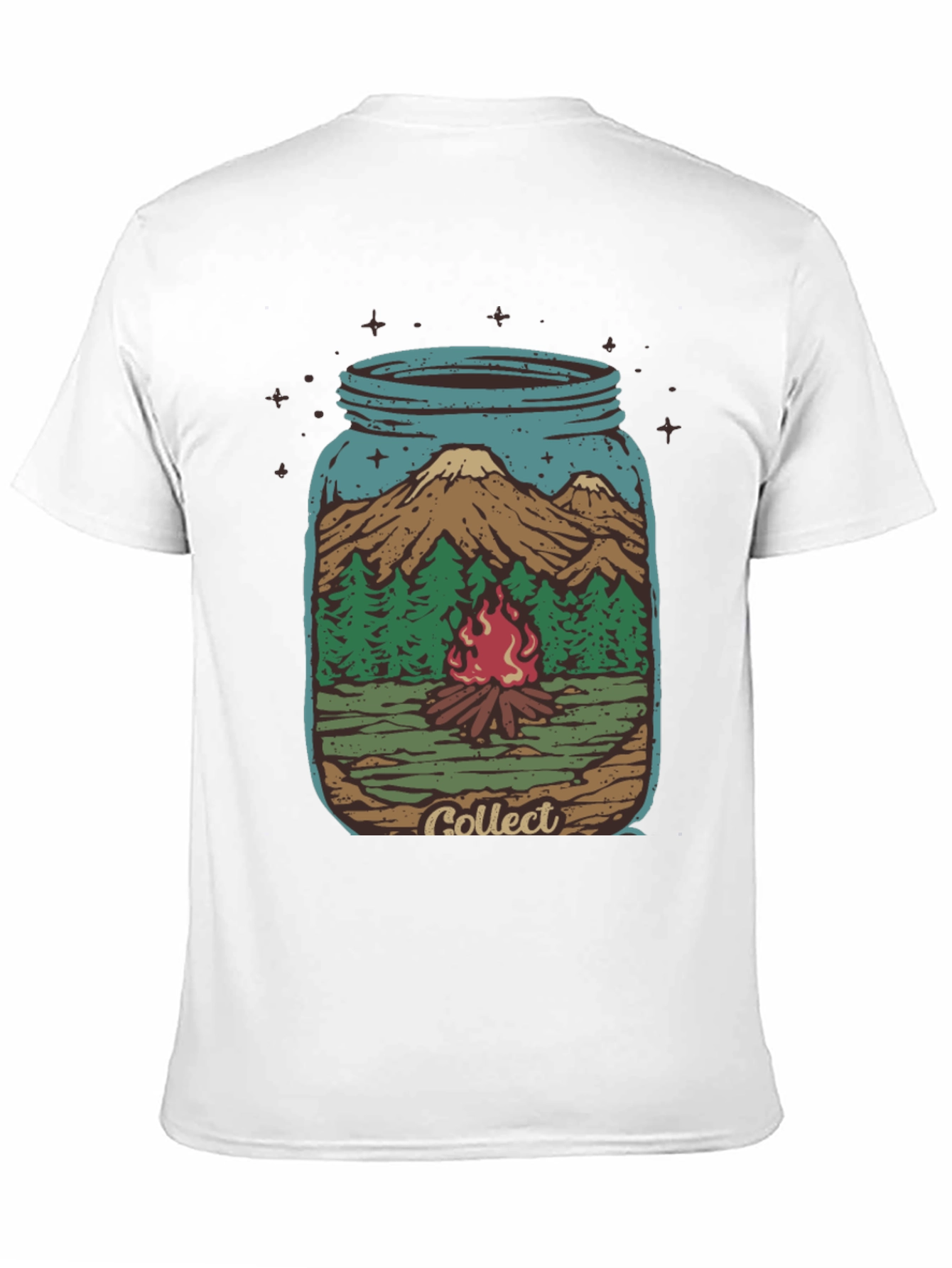 Camping Jar Graphic T-Shirt - Black