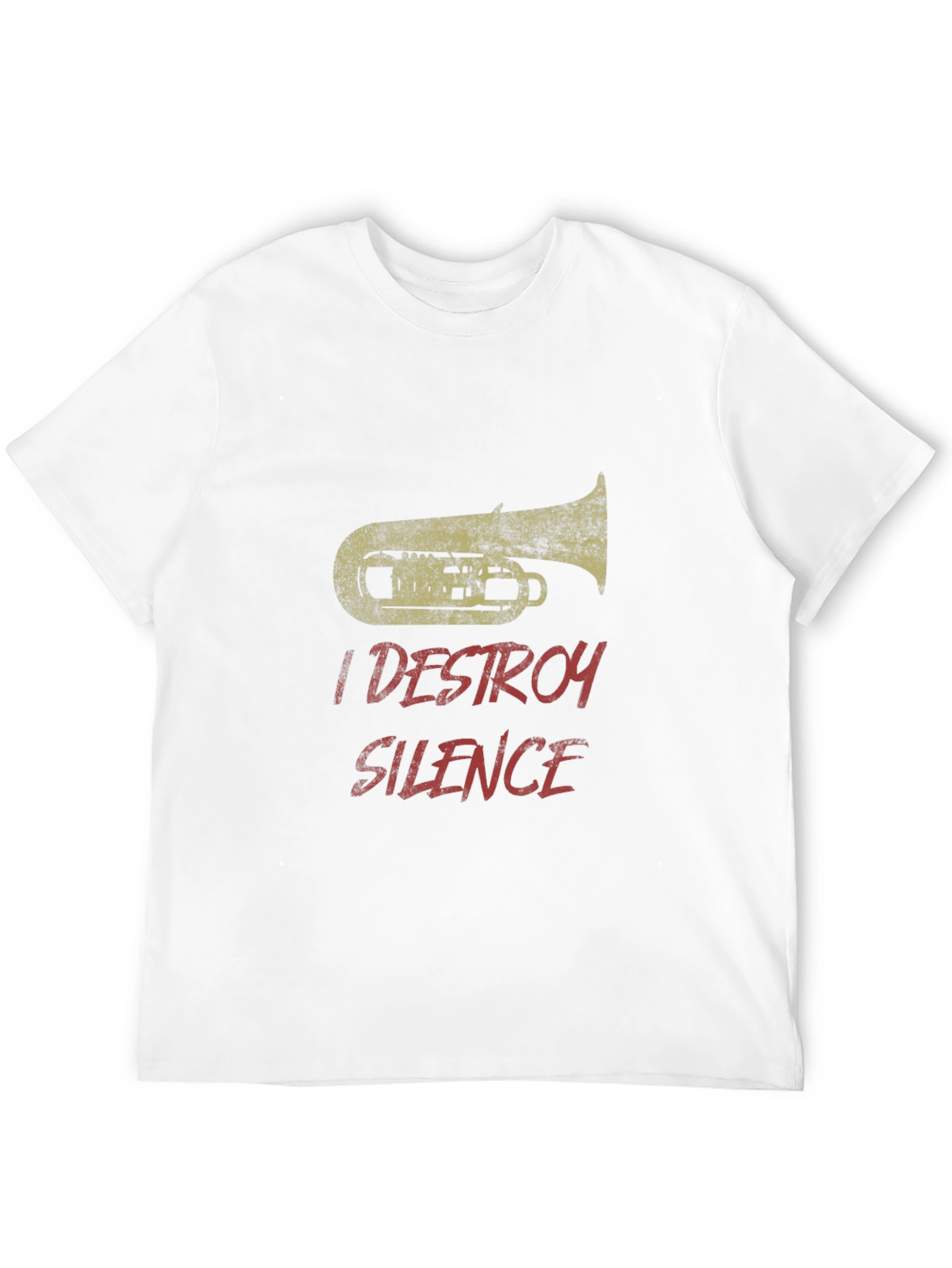 I Destroy Silence Tuba T-Shirt - Band Musician Tee