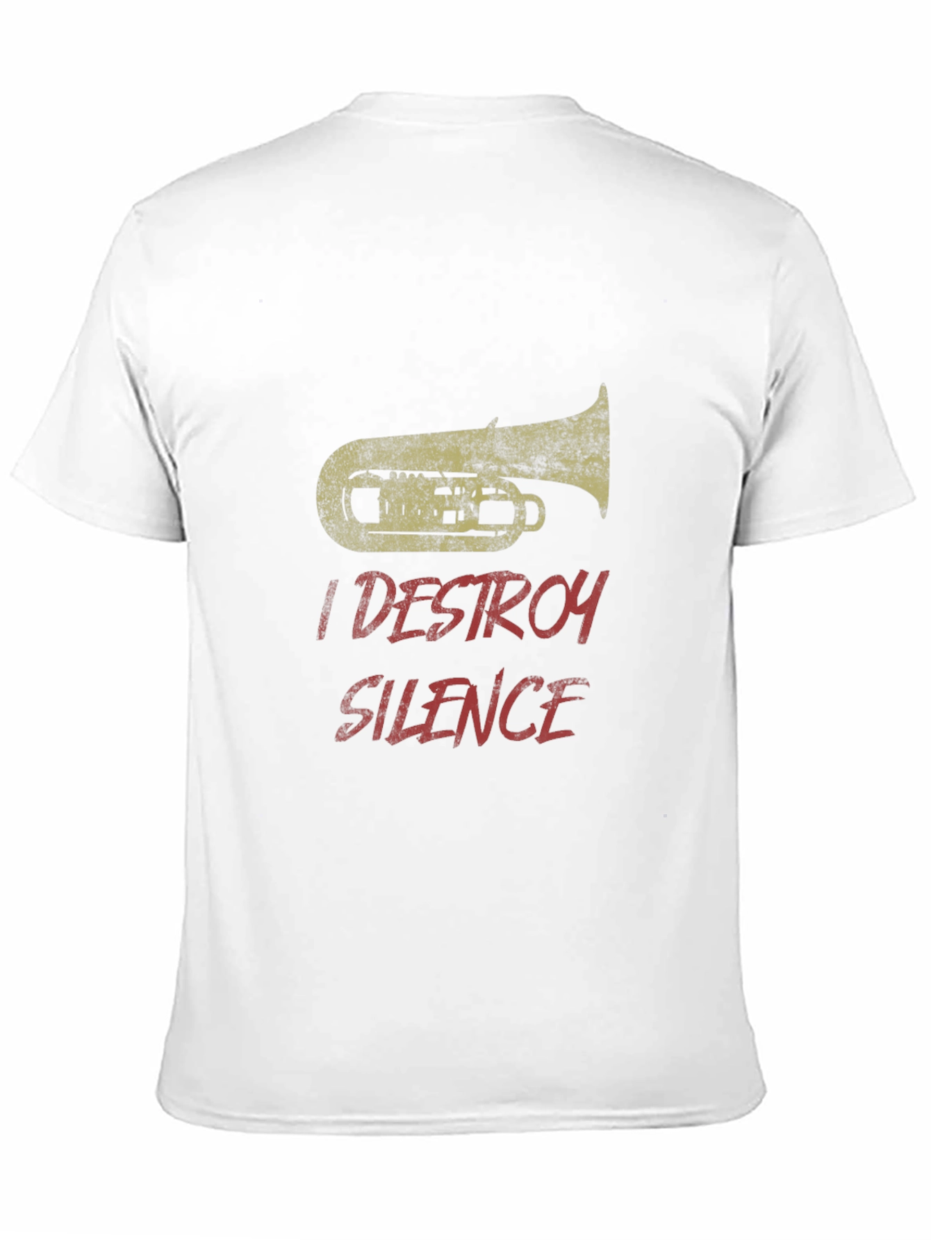 I Destroy Silence Tuba T-Shirt - Band Musician Tee