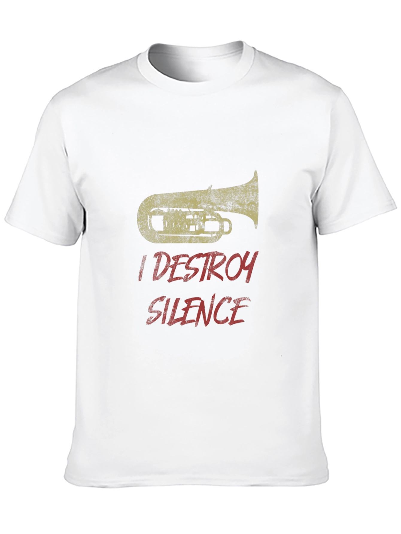I Destroy Silence Tuba T-Shirt - Band Musician Tee