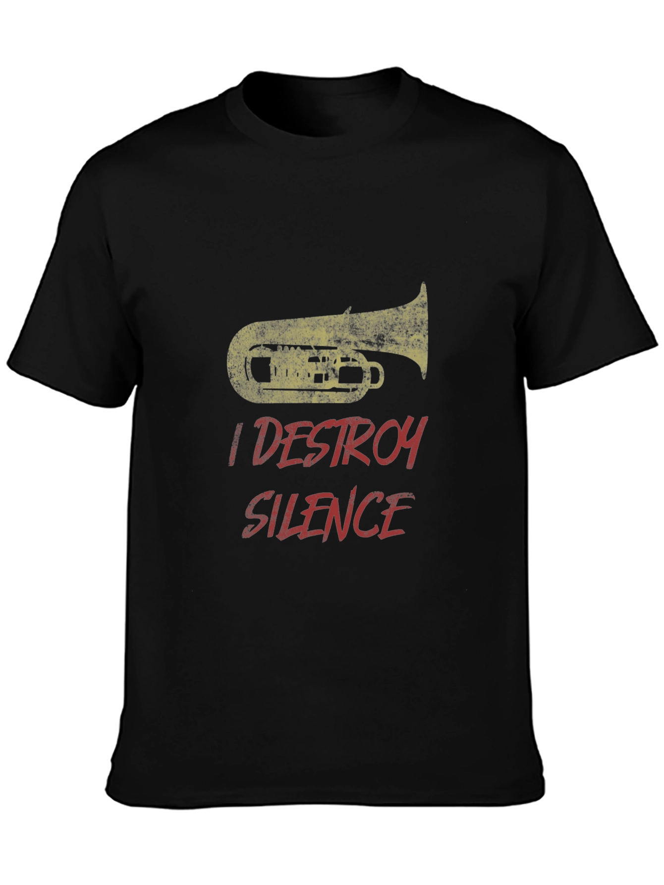 I Destroy Silence Tuba T-Shirt - Band Musician Tee