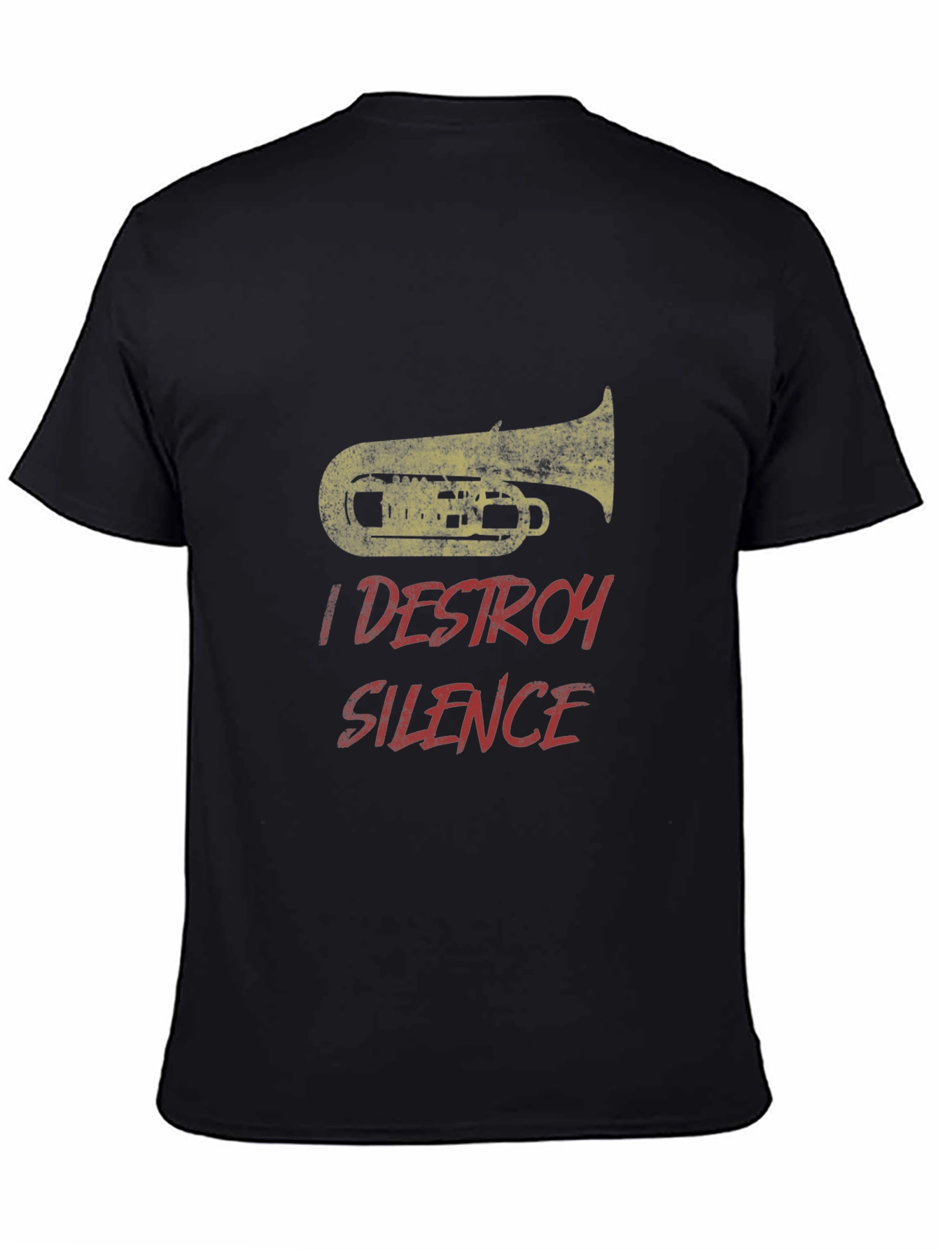 I Destroy Silence Tuba T-Shirt - Band Musician Tee