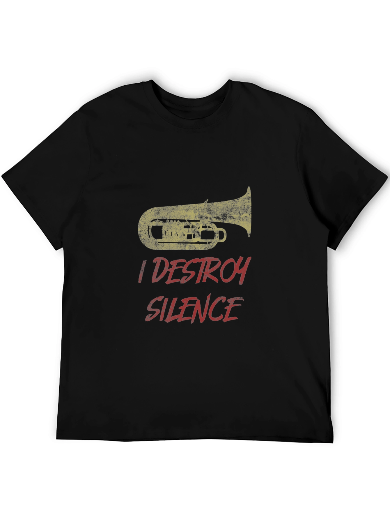 I Destroy Silence Tuba T-Shirt - Band Musician Tee
