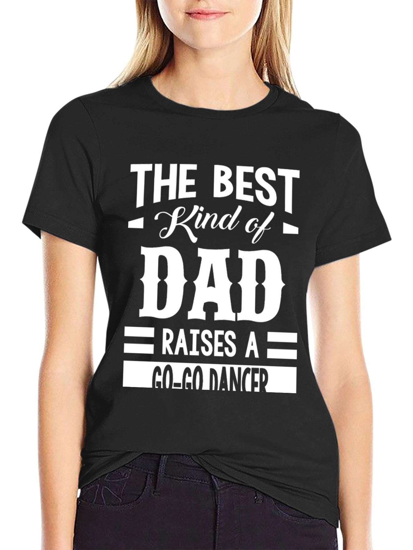 Best Kind of Dad Go-Go Dancer Black T-Shirt