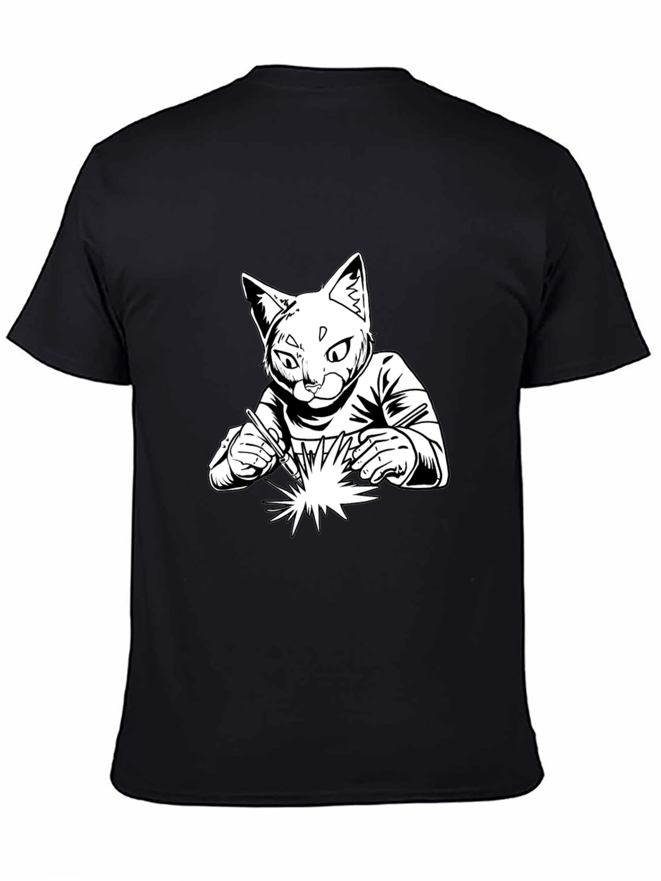 Welding Cat T-Shirt - Cool Graphic Tee