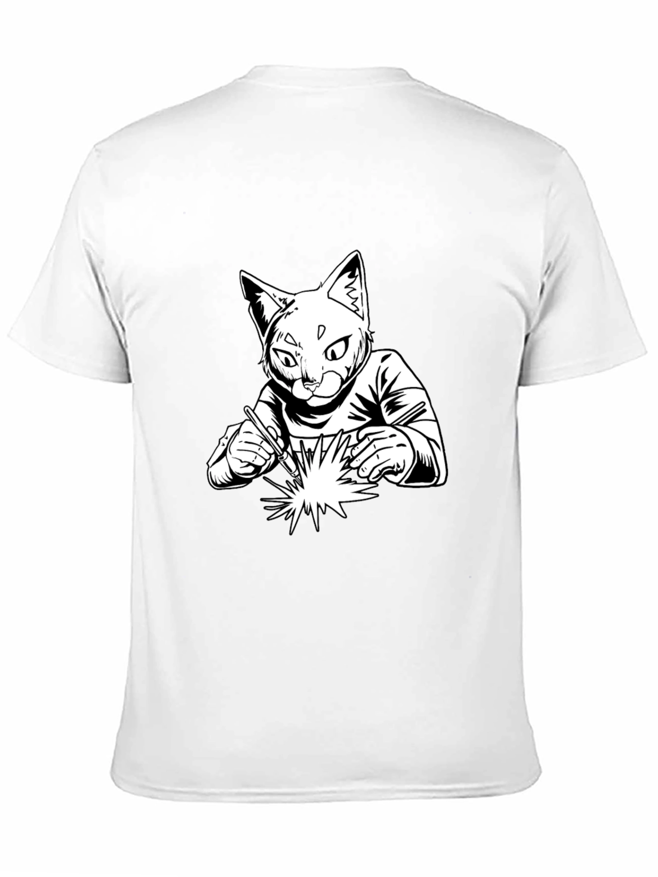 Welding Cat T-Shirt - Cool Graphic Tee