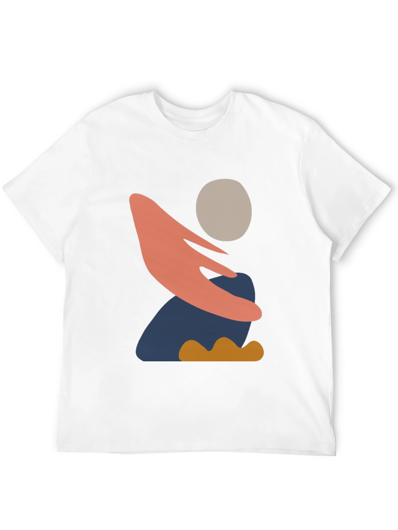 Abstract Graphic Print Mens Black T-Shirt