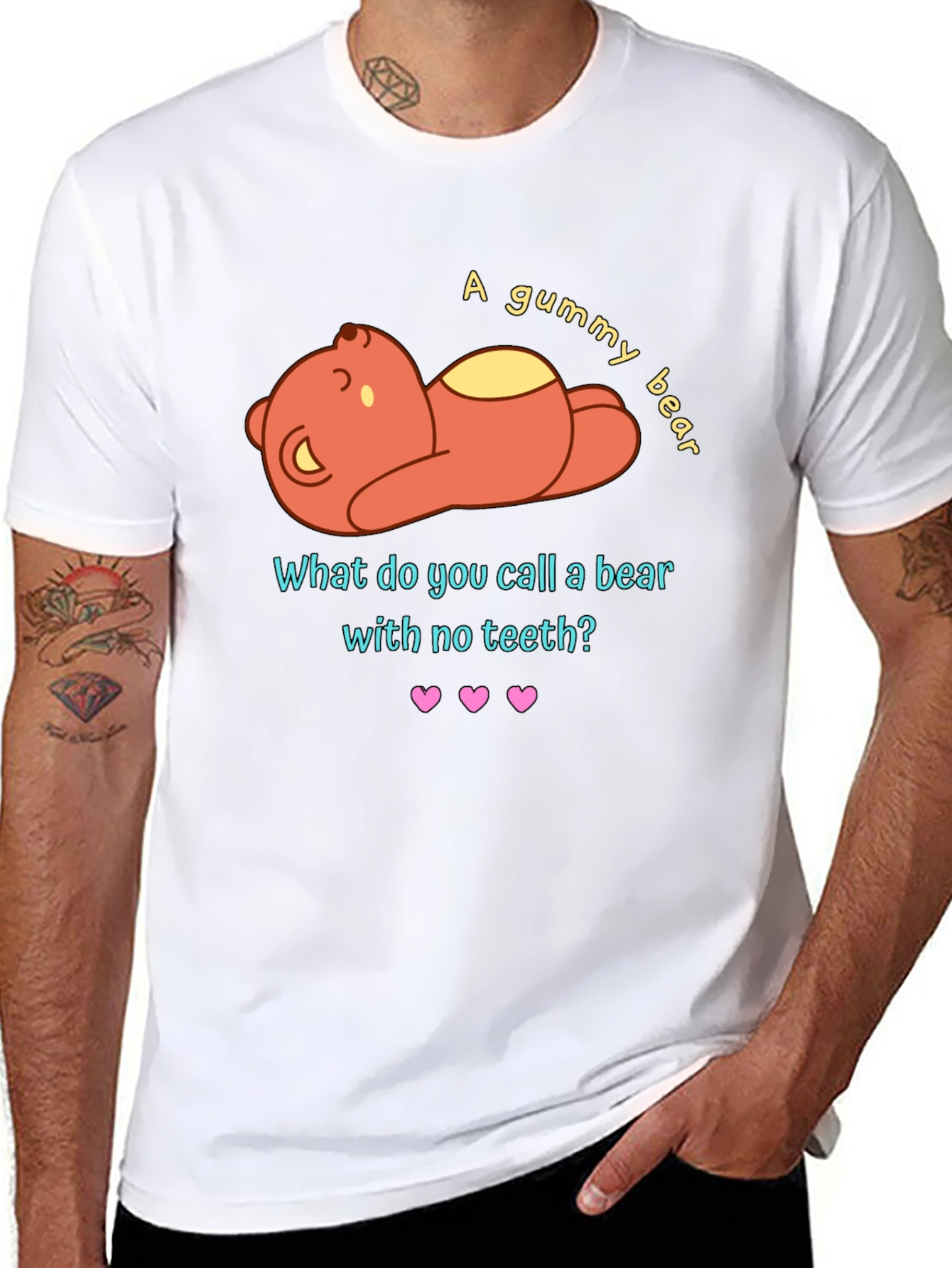 Gummy Bear Pun Graphic T-Shirt - Funny Novelty Tee