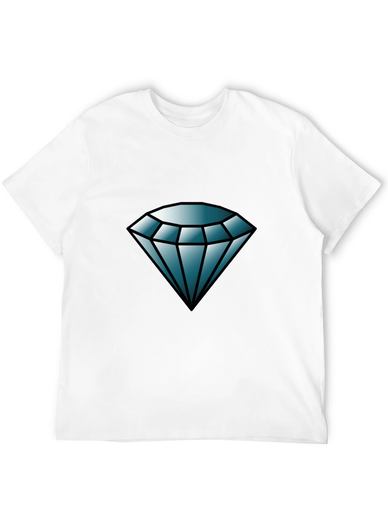 Diamond Graphic Tee - Black Casual T-Shirt