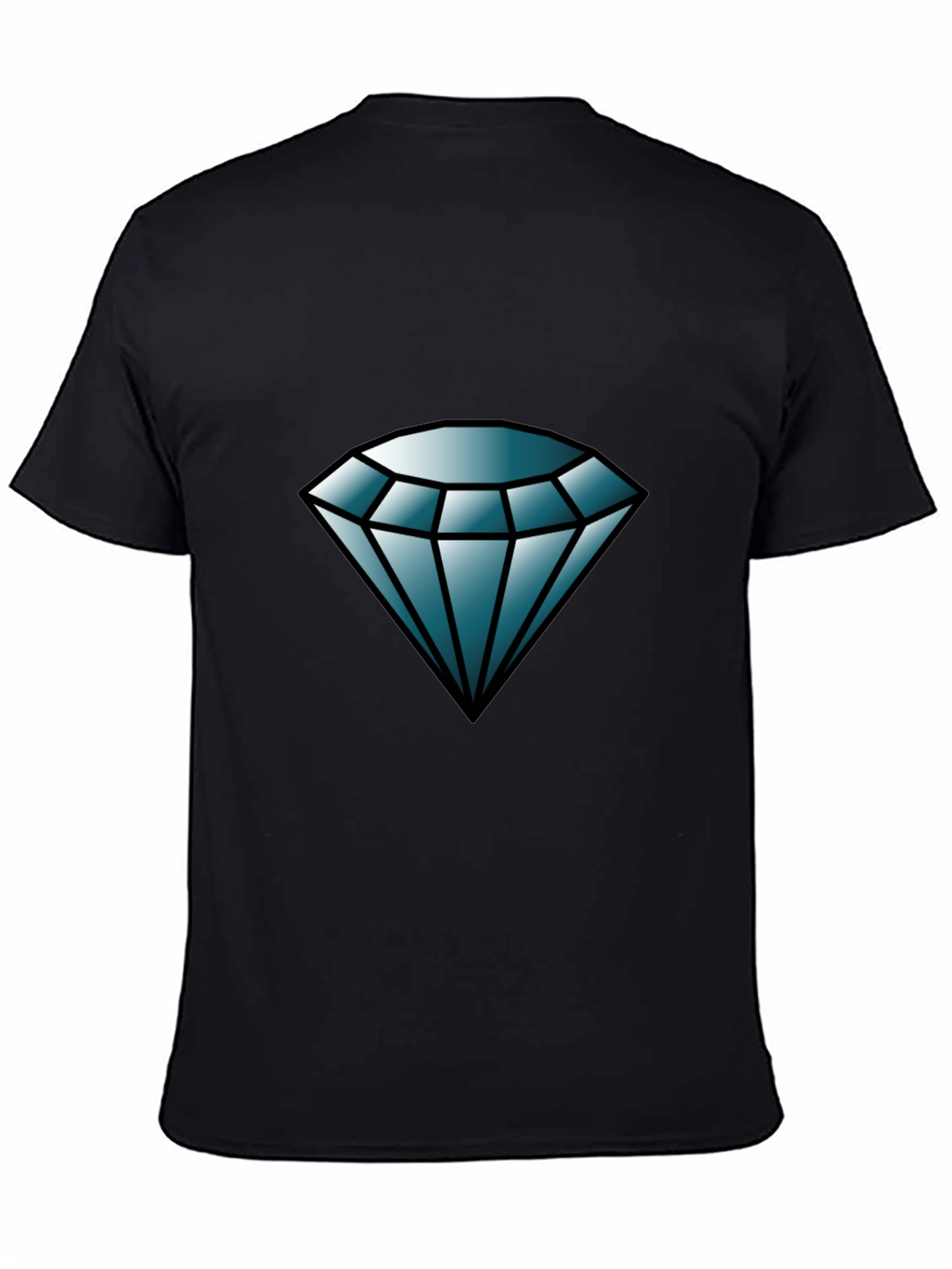Diamond Graphic Tee - Black Casual T-Shirt