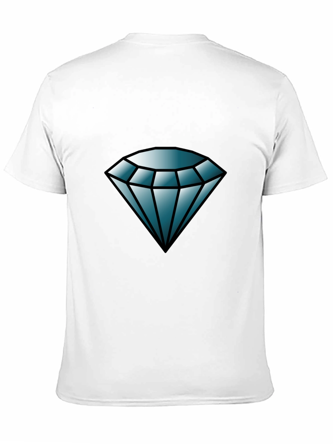 Diamond Graphic Tee - Black Casual T-Shirt