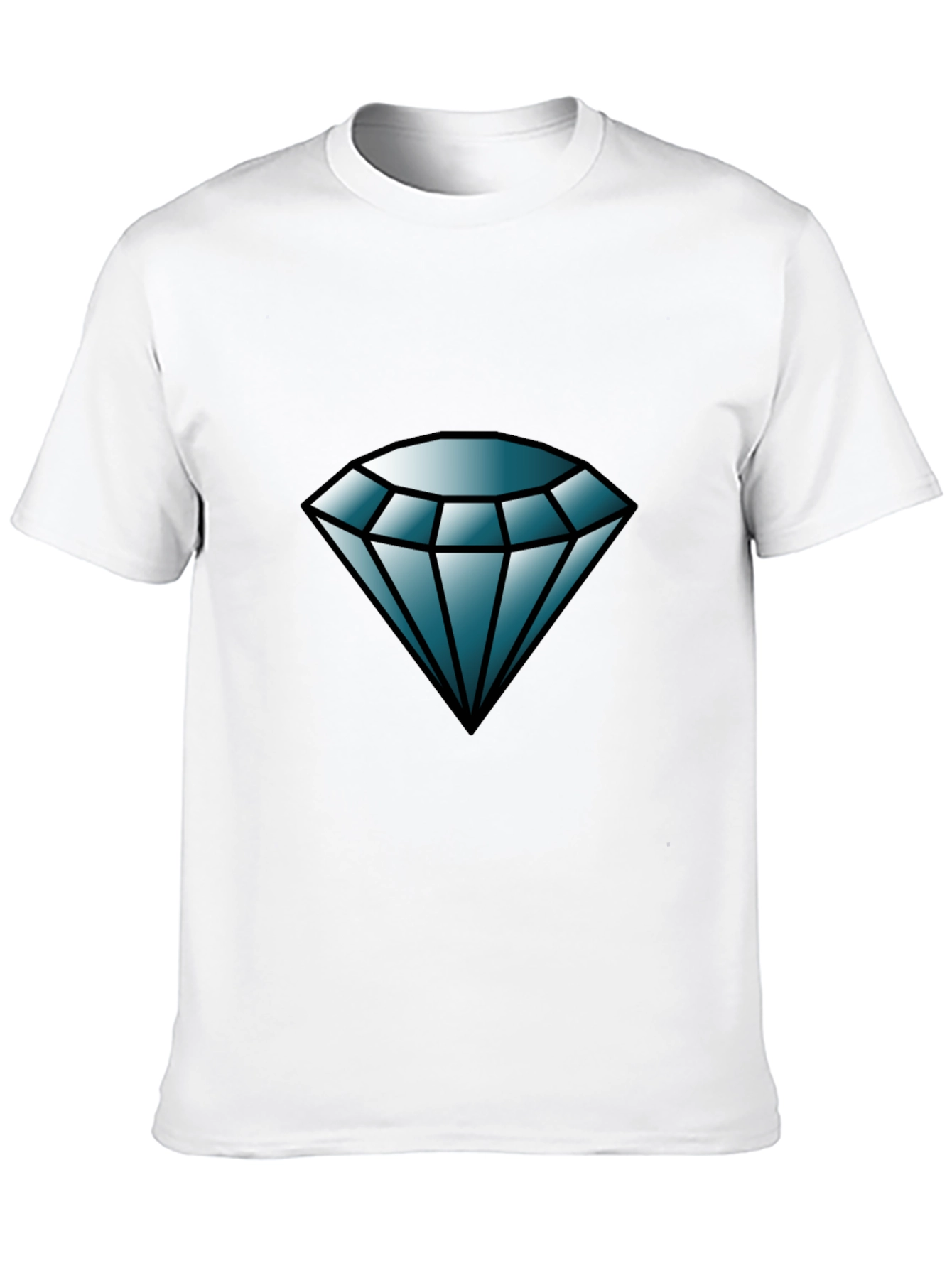 Diamond Graphic Tee - Black Casual T-Shirt