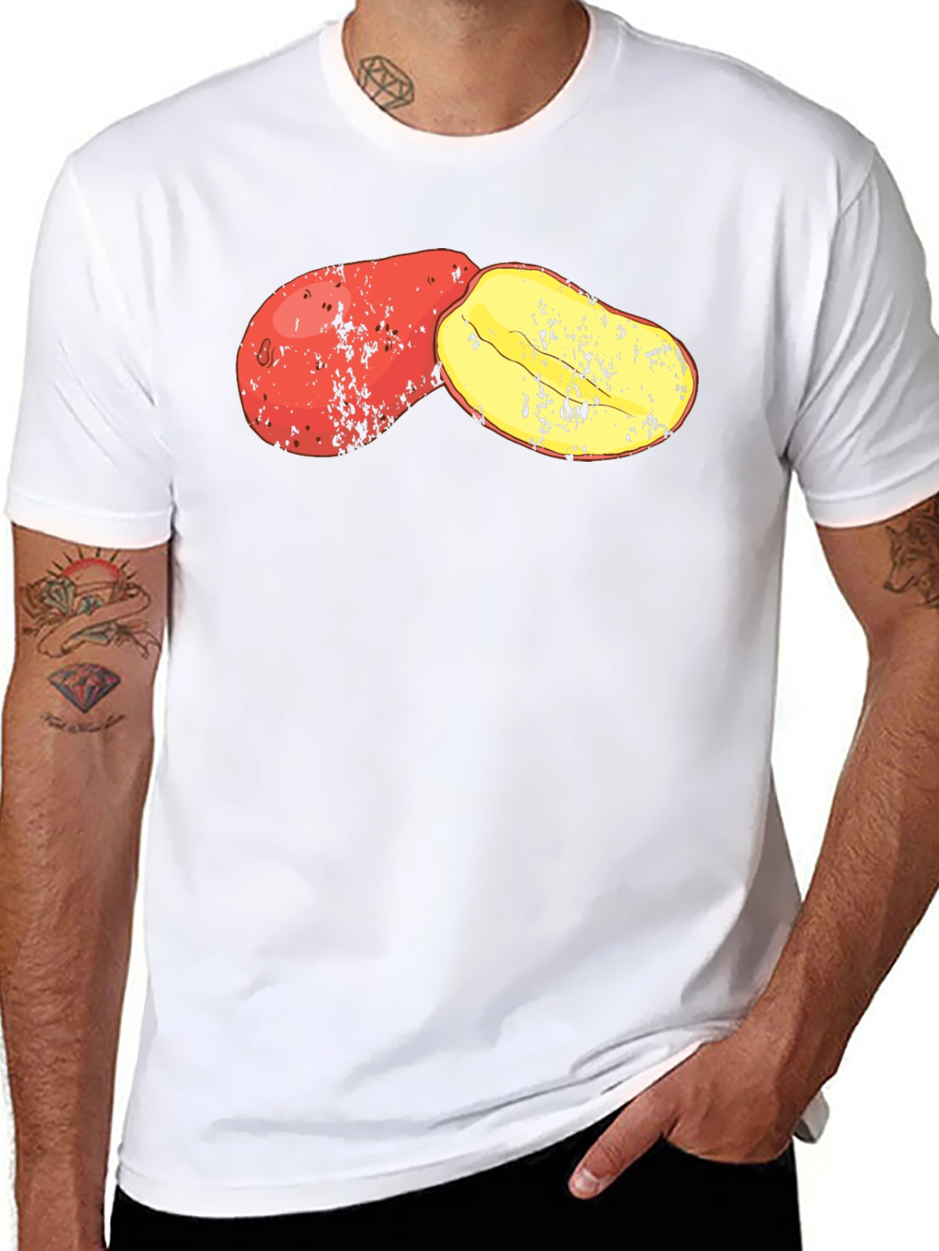 Potato Graphic Black T-Shirt