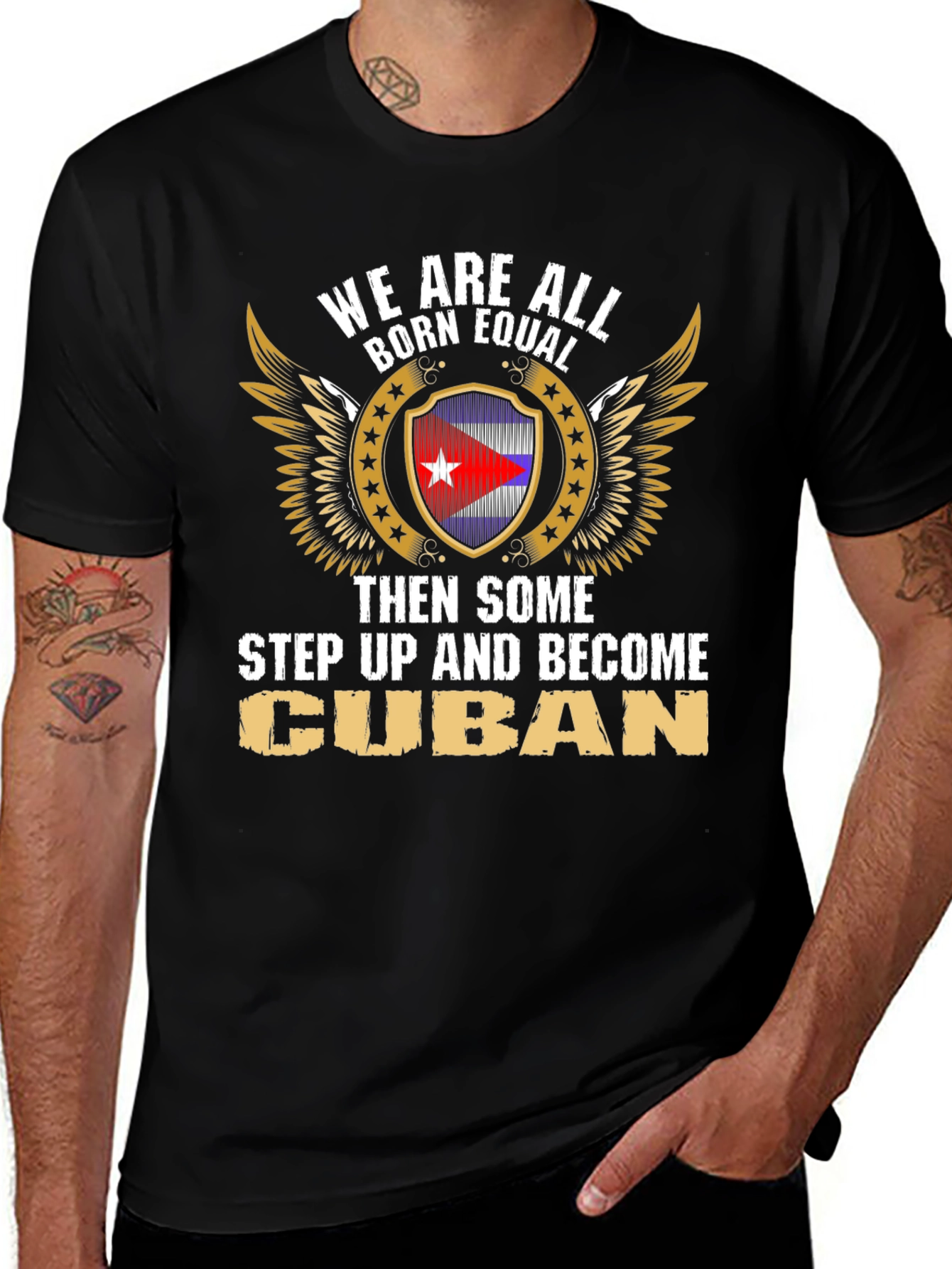 Cuban Pride Graphic Tee - Born Equal T-Shirt