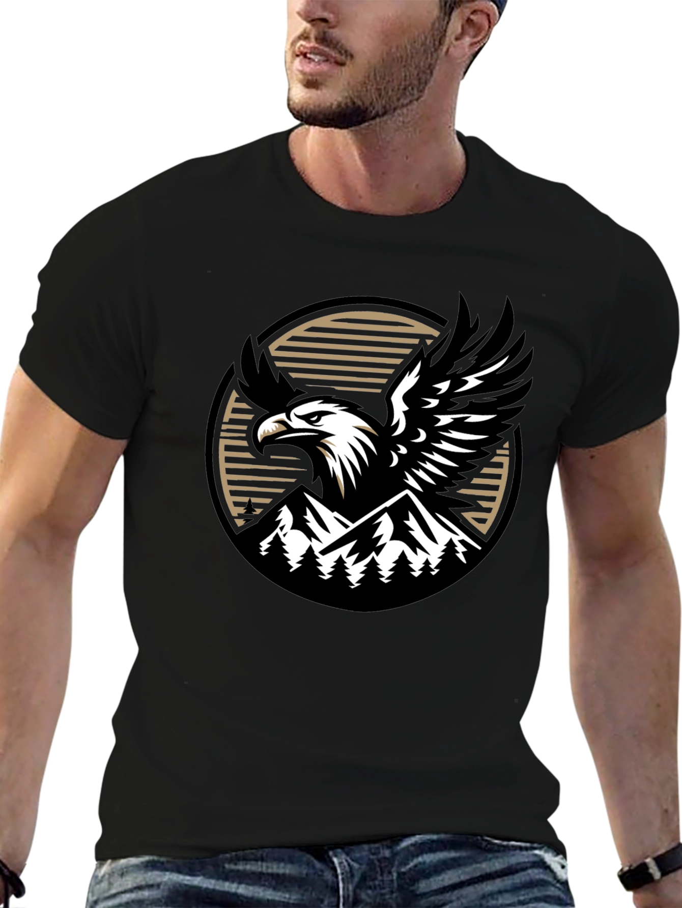 Eagle Mountain Black Graphic Tee