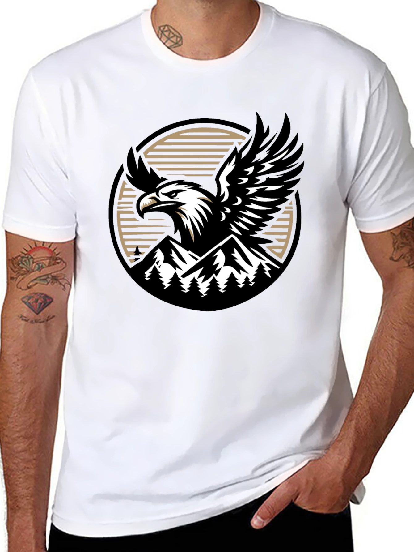 Eagle Mountain Black Graphic Tee