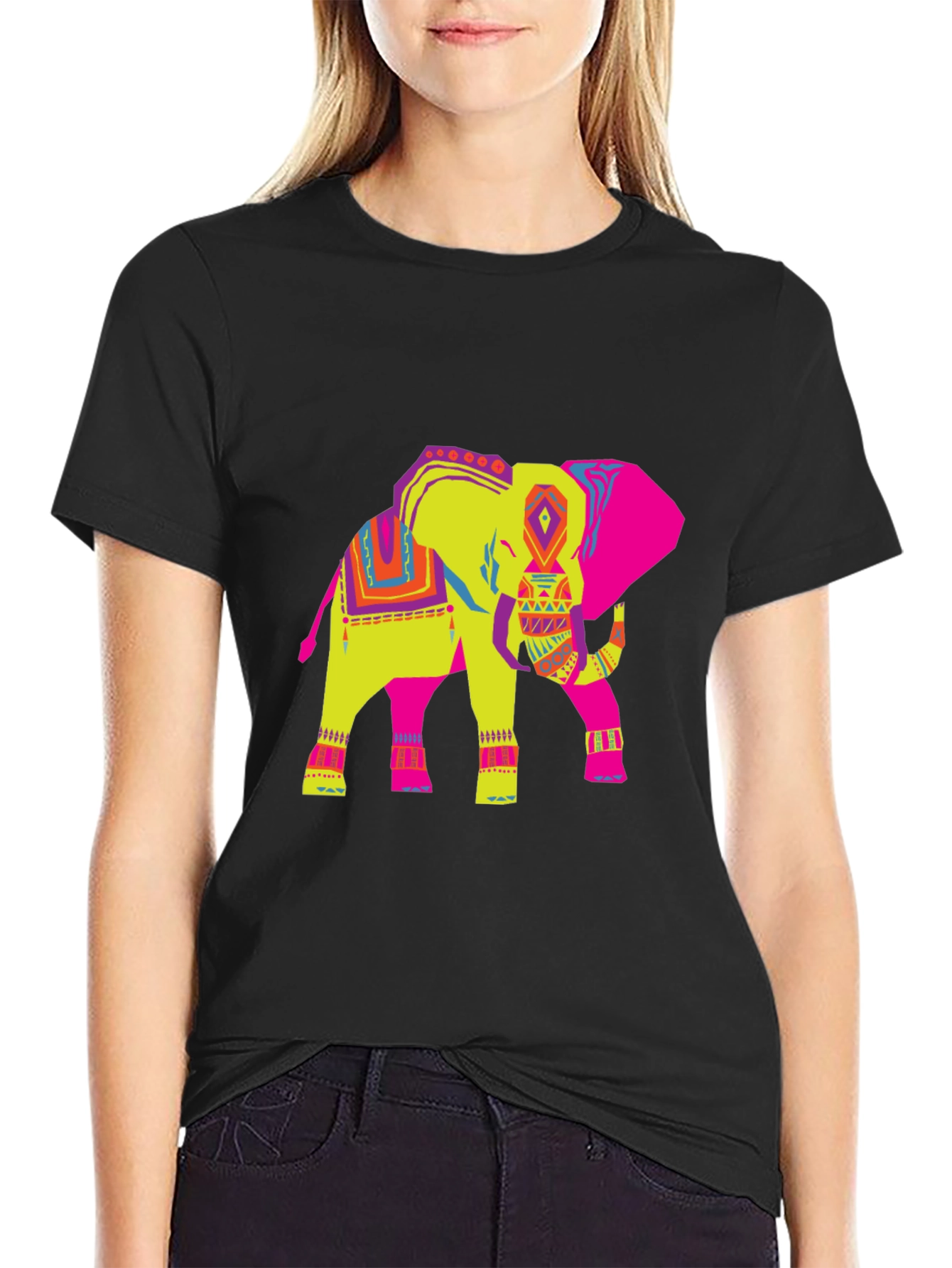 Vibrant Elephant Graphic Tee