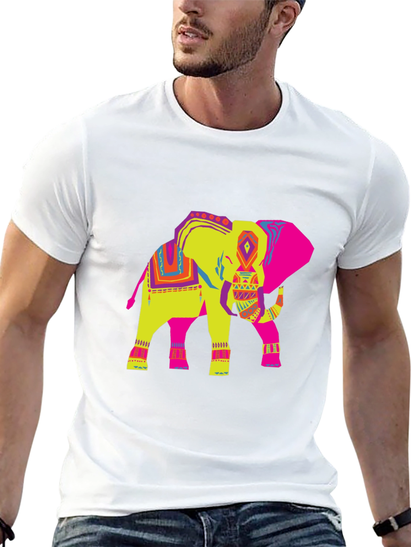 Vibrant Elephant Graphic Tee