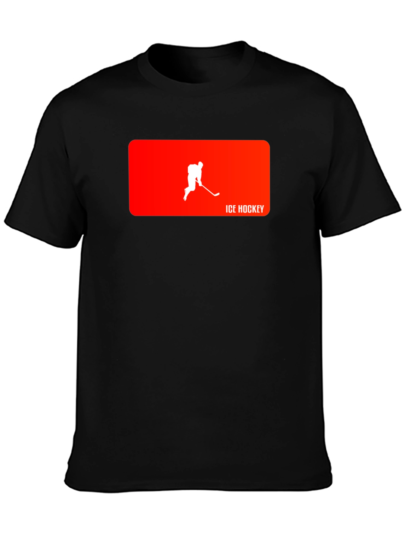 Ice Hockey Graphic Tee - Black