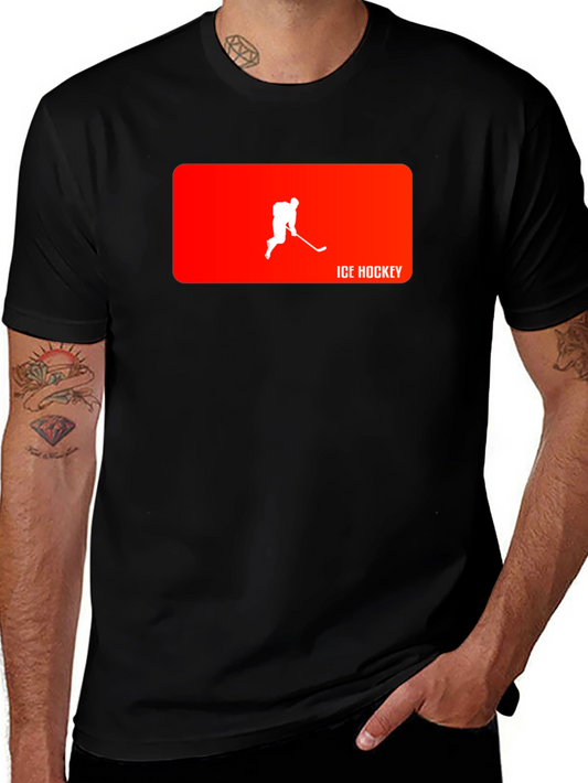 Ice Hockey Graphic Tee - Black