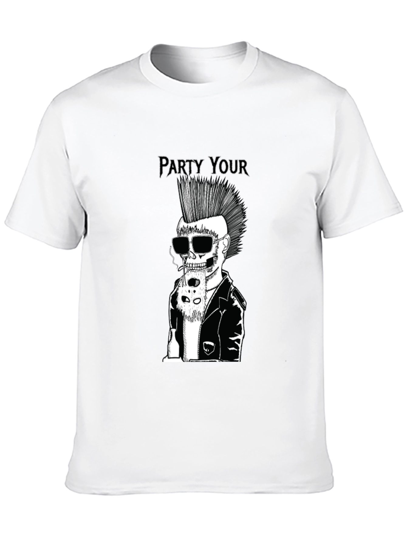 Party Your Skeleton Punk Rock Black T-Shirt