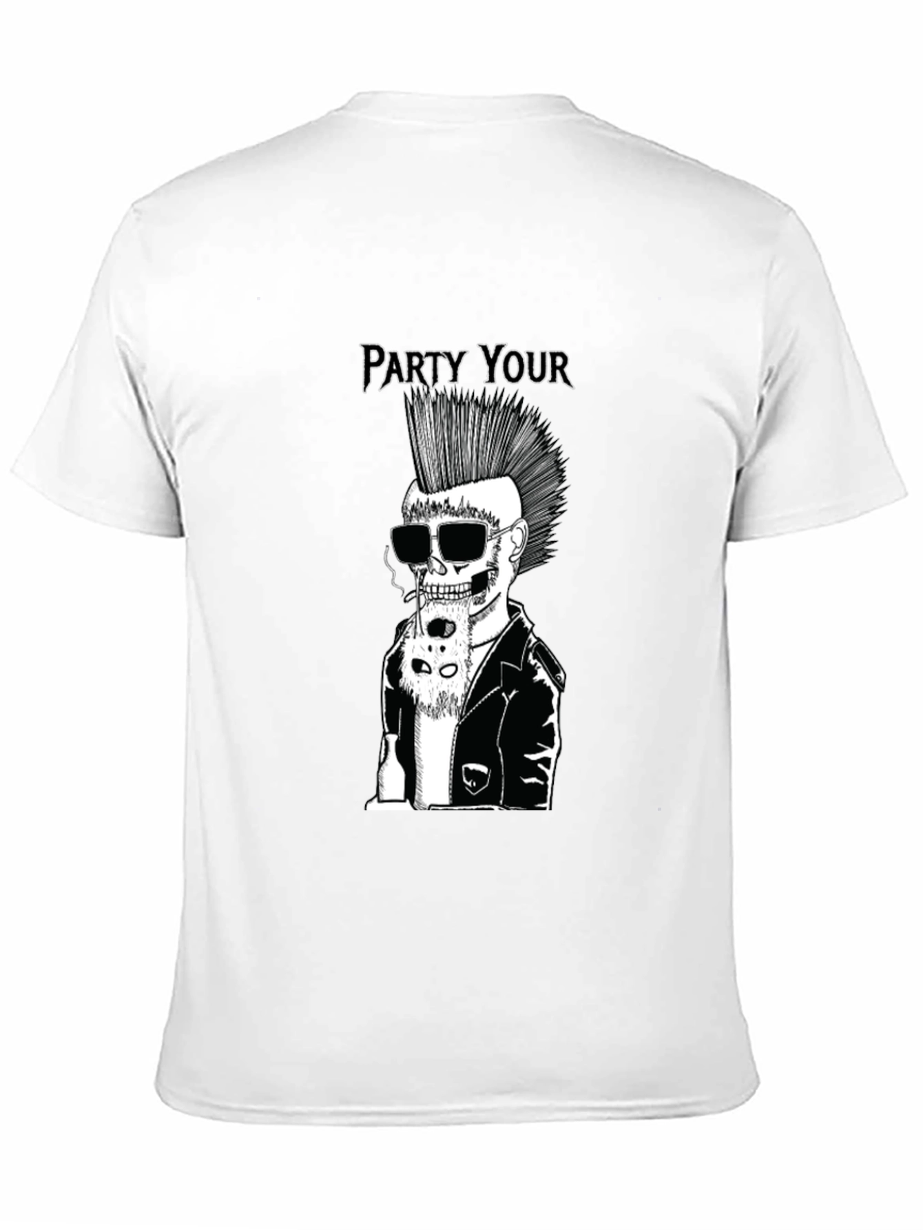 Party Your Skeleton Punk Rock Black T-Shirt