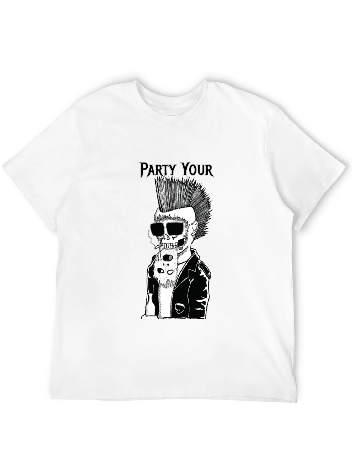 Party Your Skeleton Punk Rock Black T-Shirt