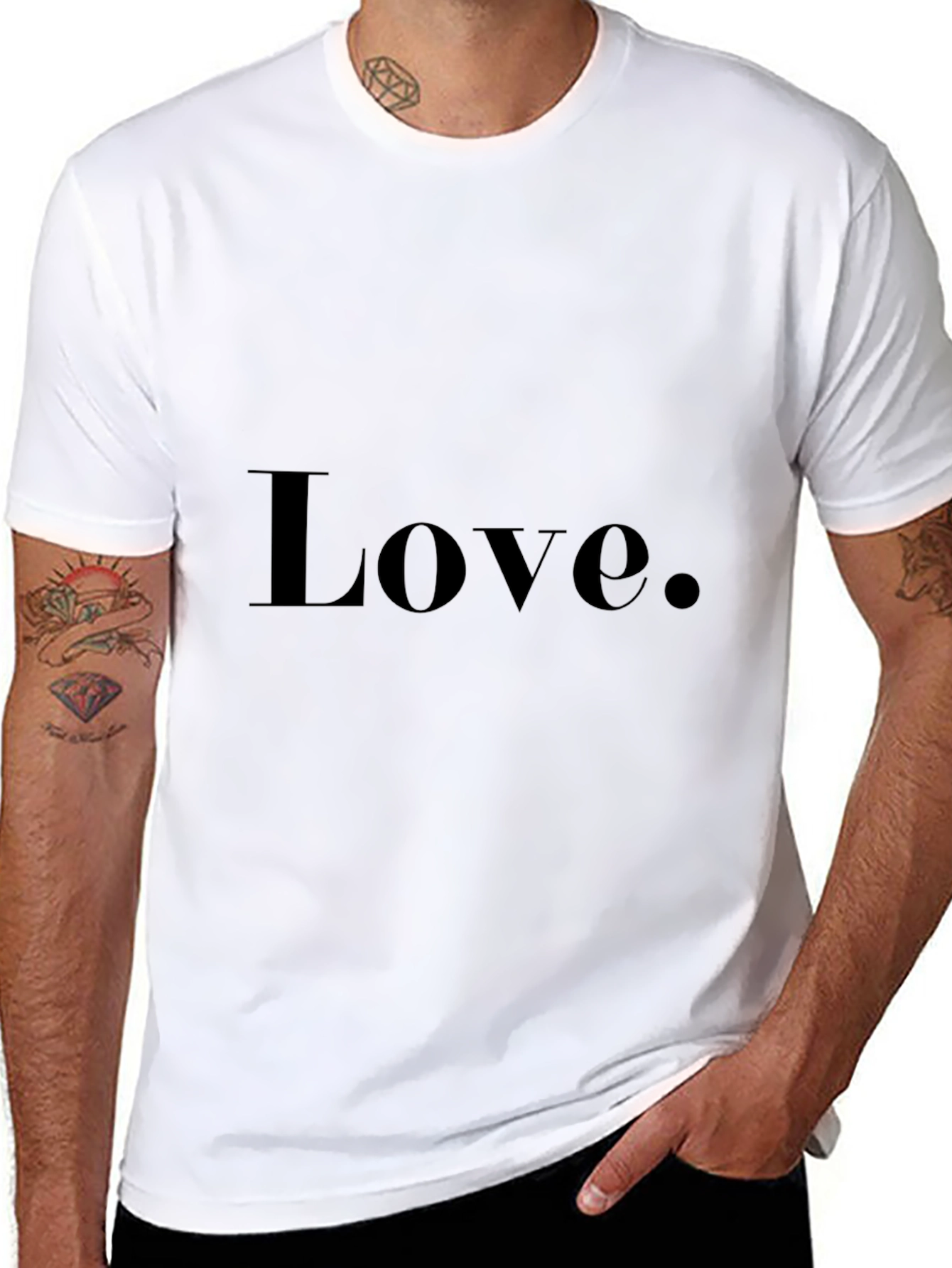 Love Graphic Tee - Stylish Unisex Black T-Shirt