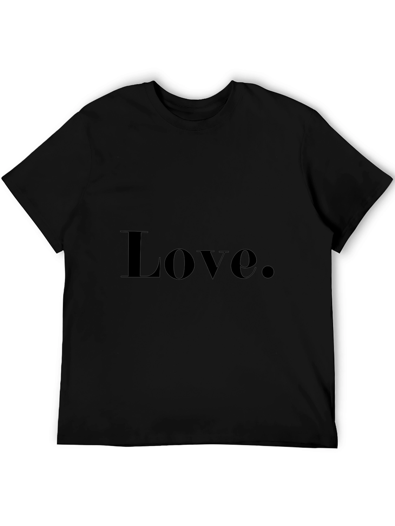 Love Graphic Tee - Stylish Unisex Black T-Shirt