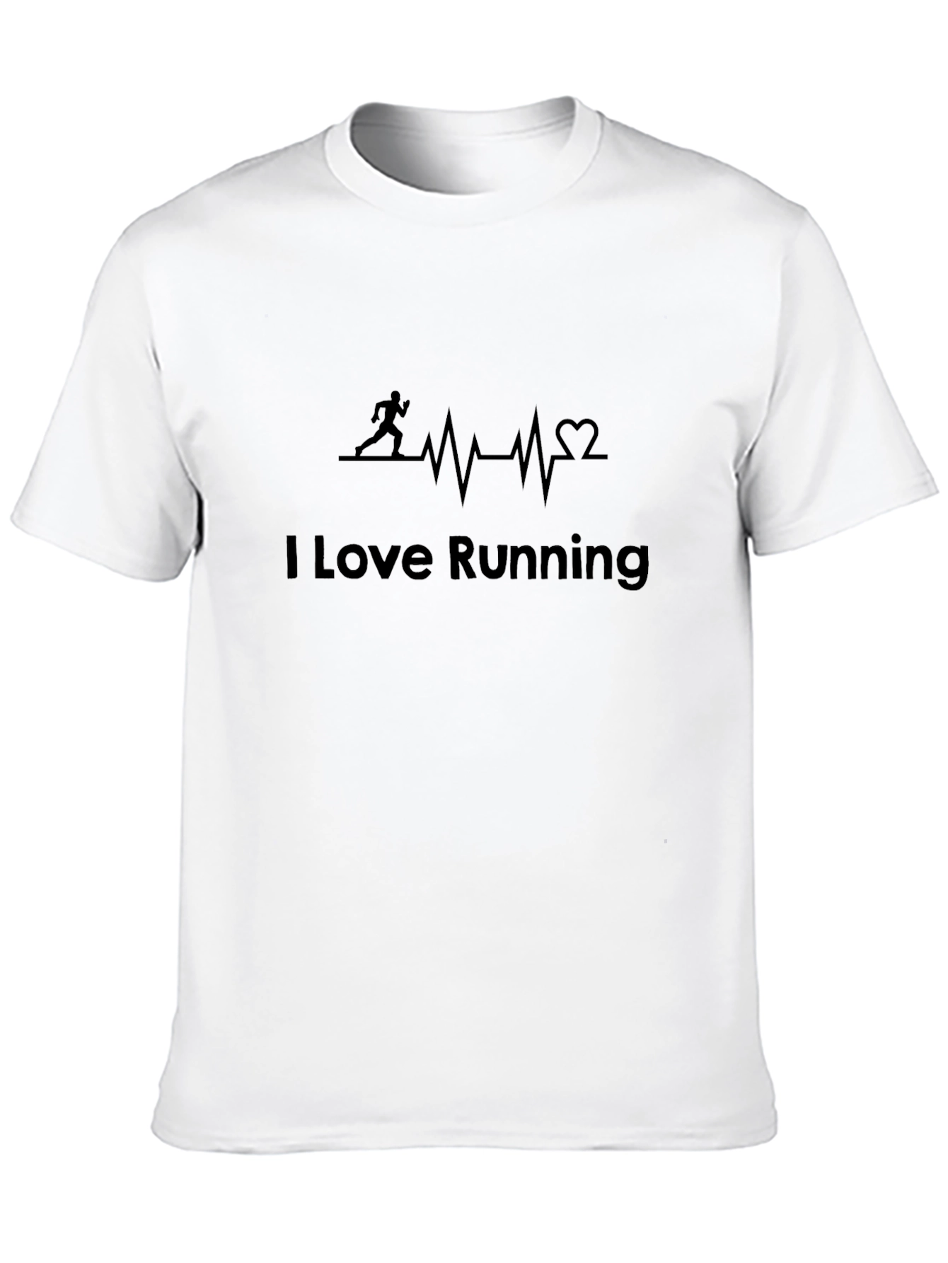 I Love Running T-Shirt - Heartbeat Runner Design