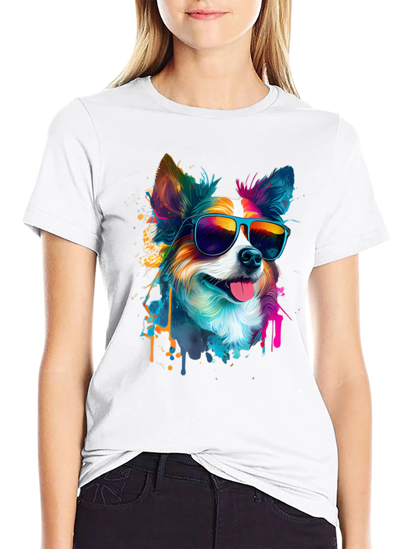 Cool Dog Graphic Tee - Mens Black T-Shirt