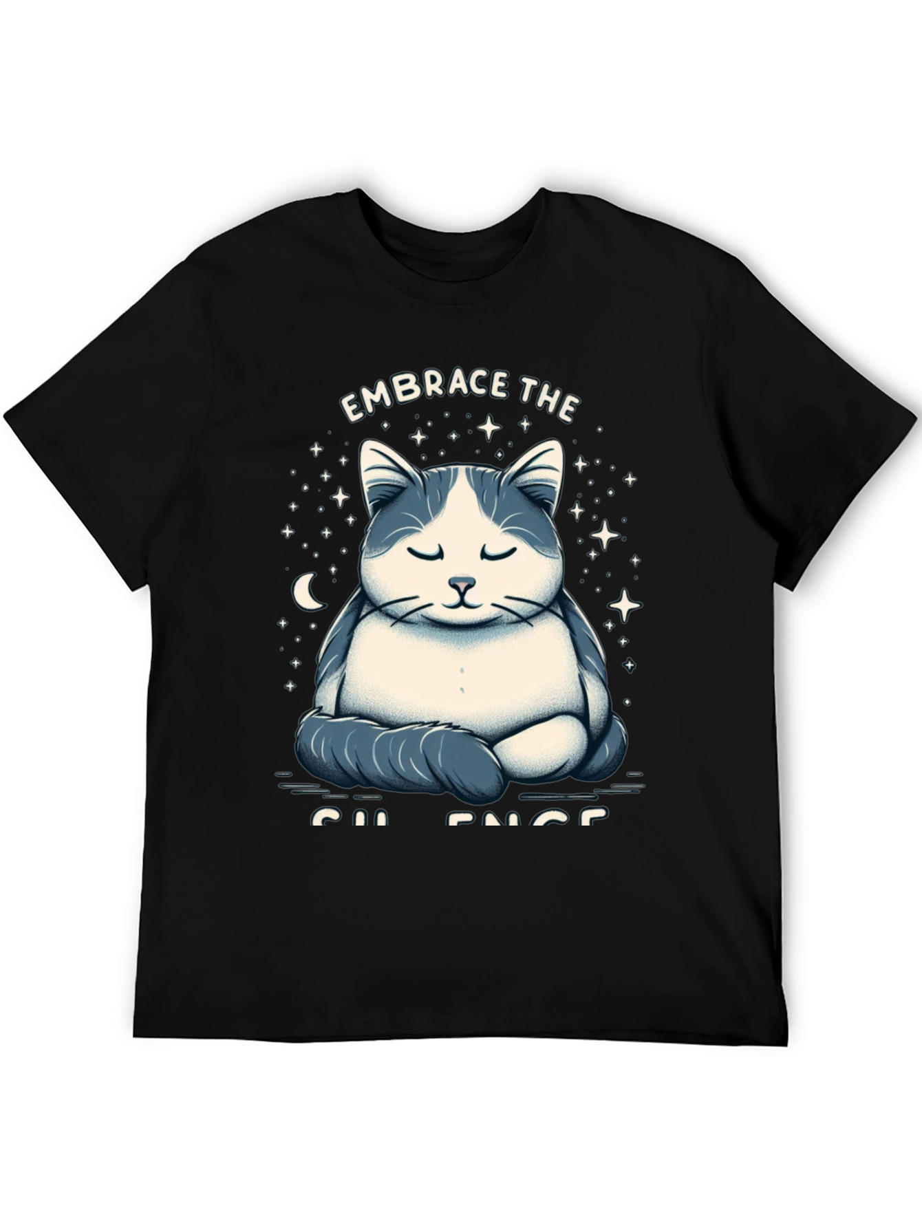 Zen Cat Meditation Graphic T-Shirt