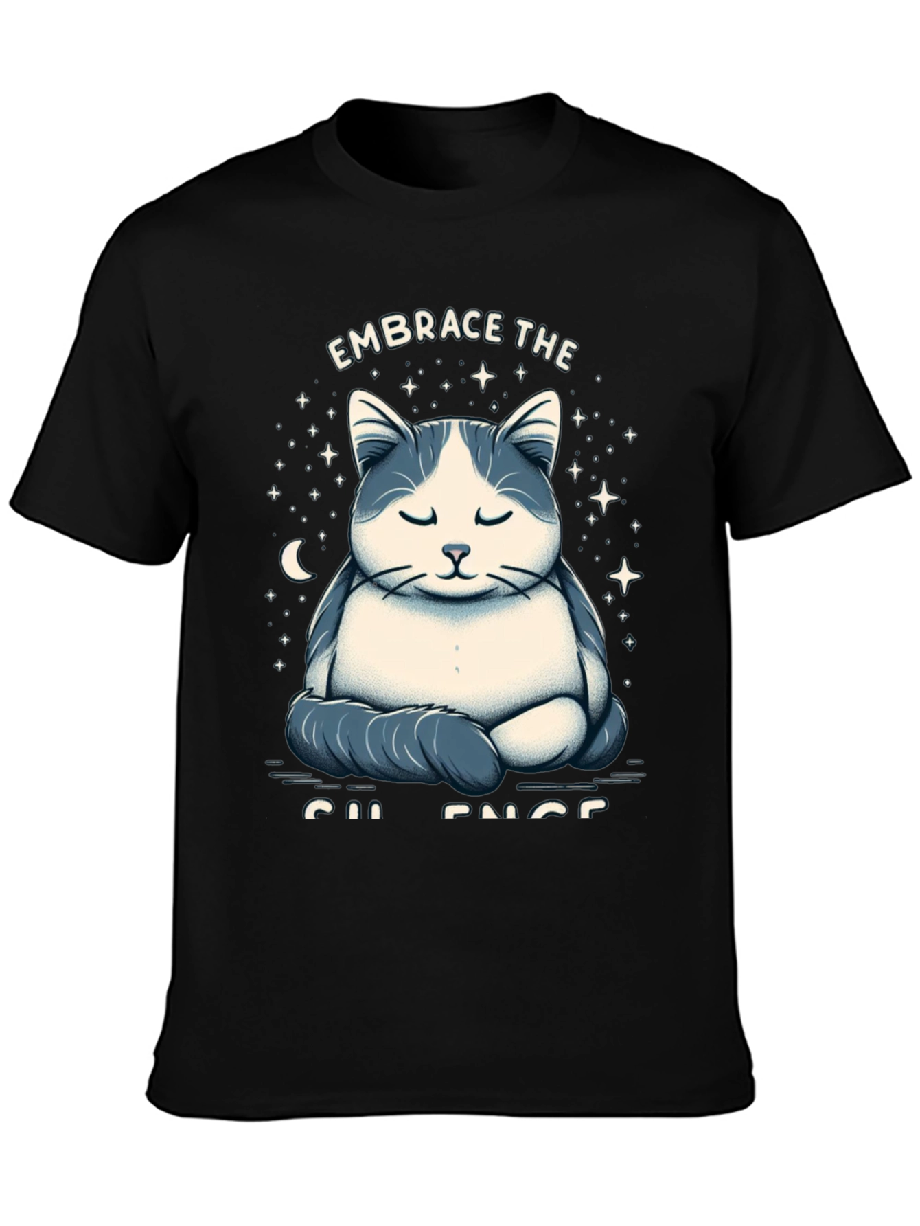 Zen Cat Meditation Graphic T-Shirt