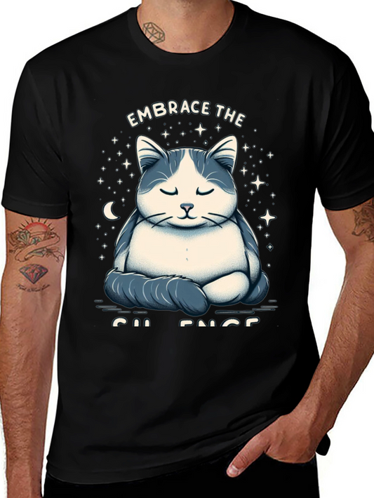 Zen Cat Meditation Graphic T-Shirt