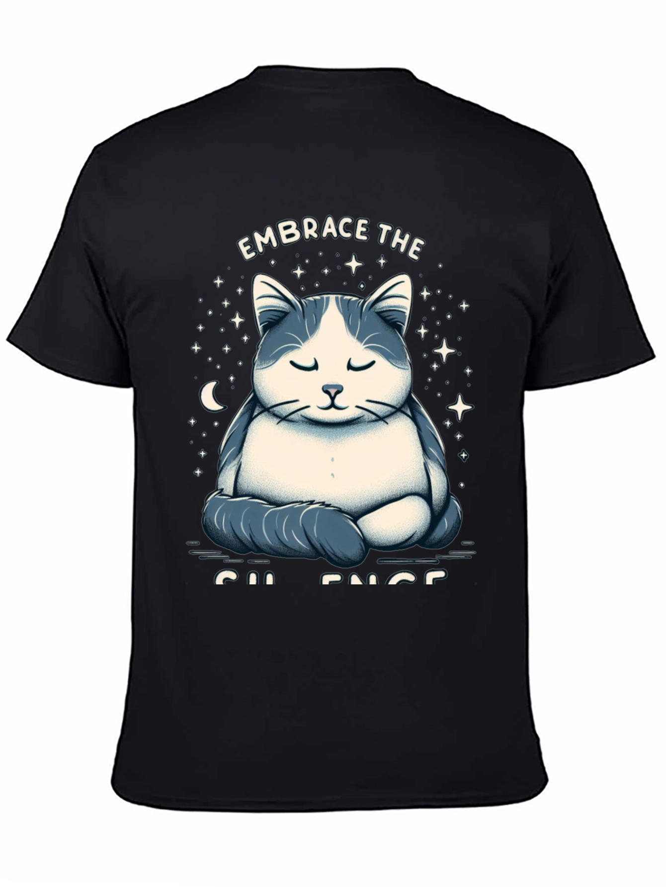 Zen Cat Meditation Graphic T-Shirt