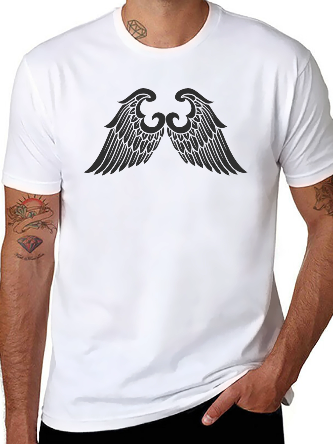 Wing Graphic Tee - Mens Black T-Shirt